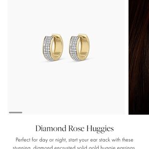 Gorjana Gold and Diamond Huggie Single Earring